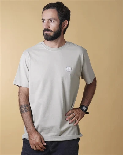 Elsk - Globe Brushed T-shirt - Sand Stone